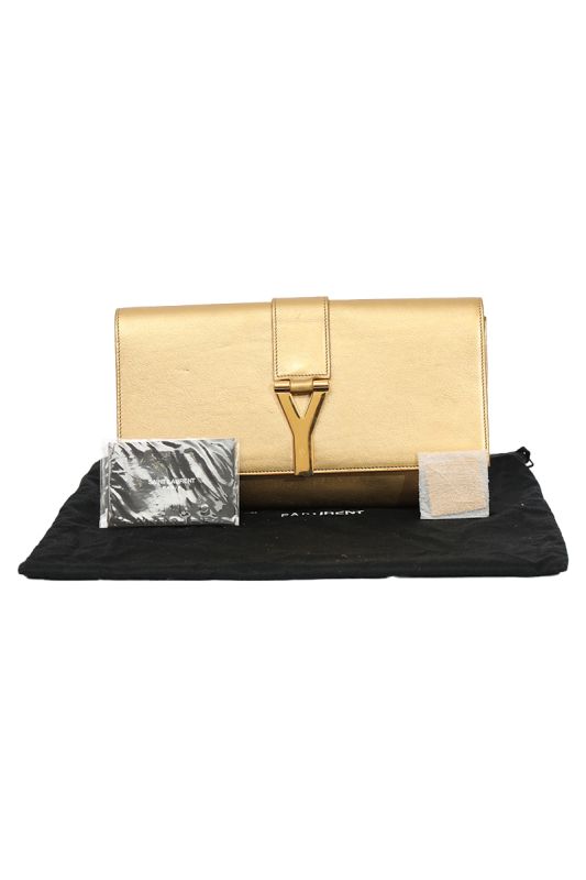 Saint Laurent  GoldenY- Ligne Clutch