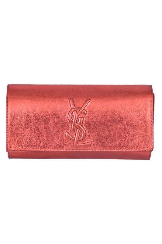 Saint Laurent YSL Belle De Jour Metallic Clutch