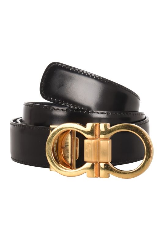 SALVATORE FERRAGAMO LOGO REVERSIBLE GANCINI BELT