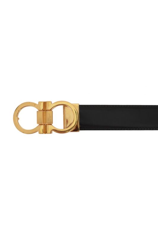 SALVATORE FERRAGAMO LOGO REVERSIBLE GANCINI BELT