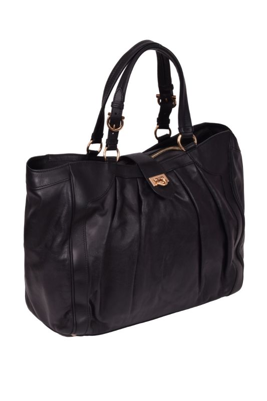 Salvatore Ferragamo Annabell Pleated Tote Bag