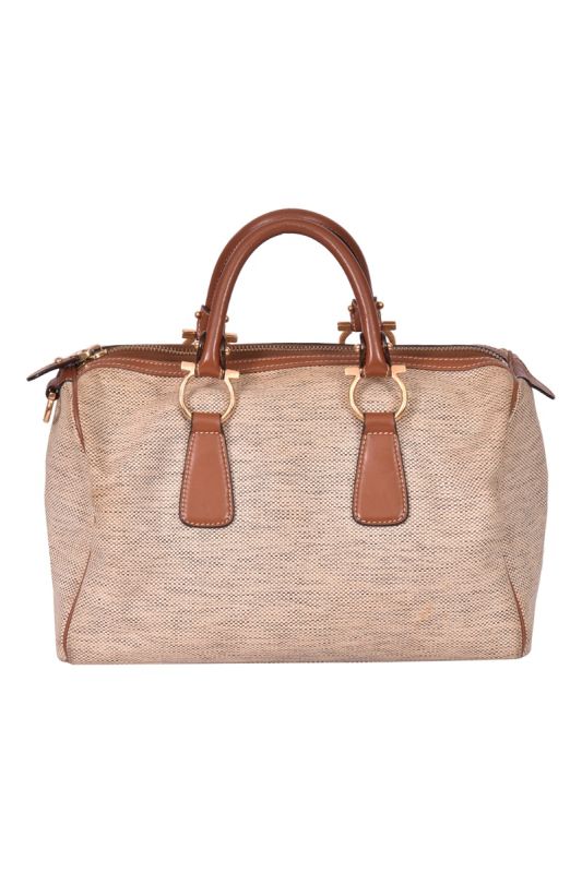 Salvatore Ferragamo Beige Leather Medium Handbag