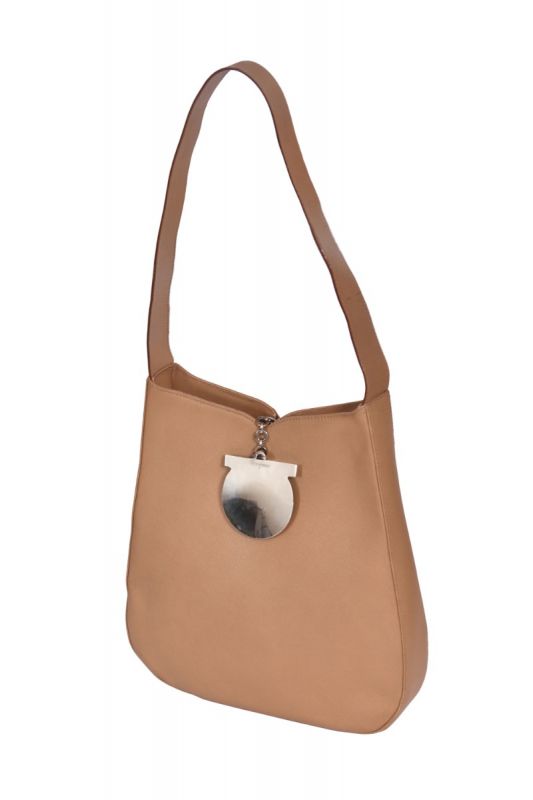 Salvatore Ferragamo Beige Shoulder Bag