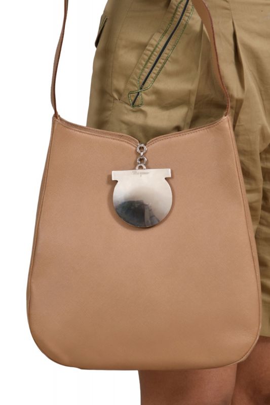 Salvatore Ferragamo Beige Shoulder Bag