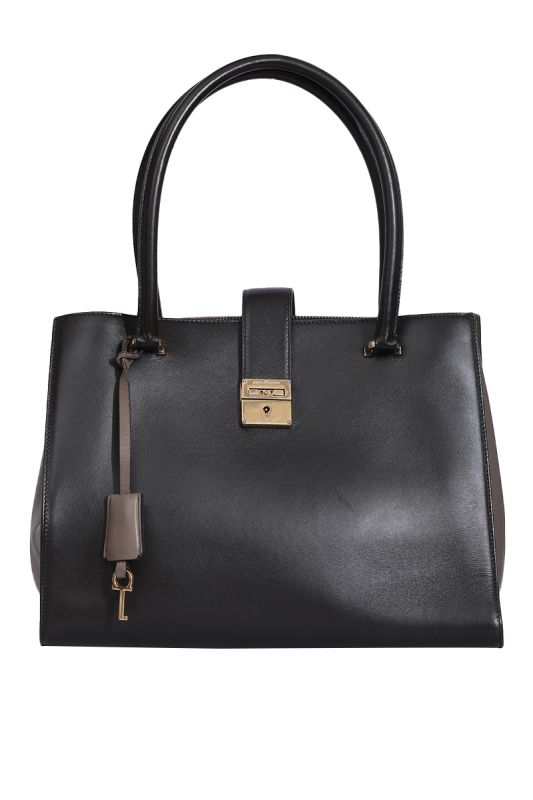 SALVATORE FERRAGAMO CALFSKIN GANCHINI JULES SATCHEL