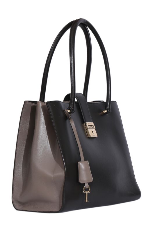 SALVATORE FERRAGAMO CALFSKIN GANCHINI JULES SATCHEL