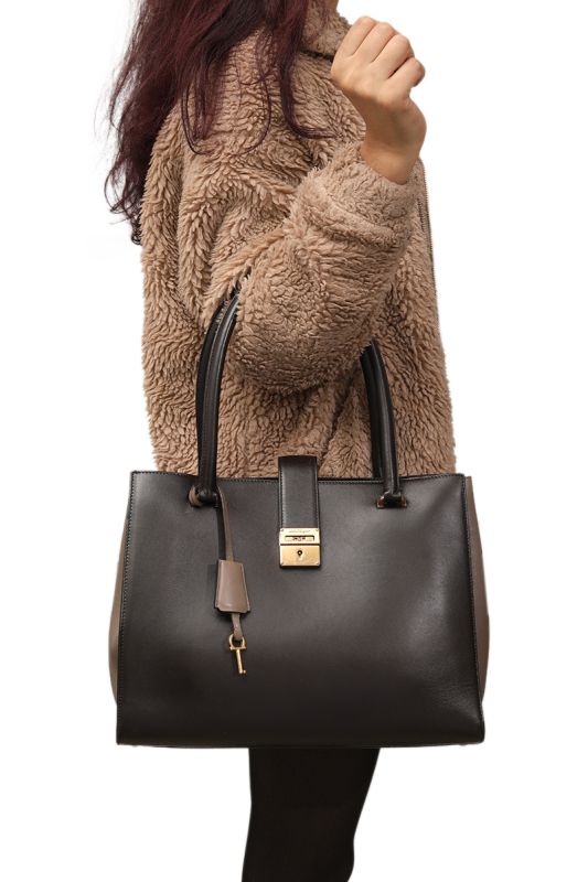SALVATORE FERRAGAMO CALFSKIN GANCHINI JULES SATCHEL