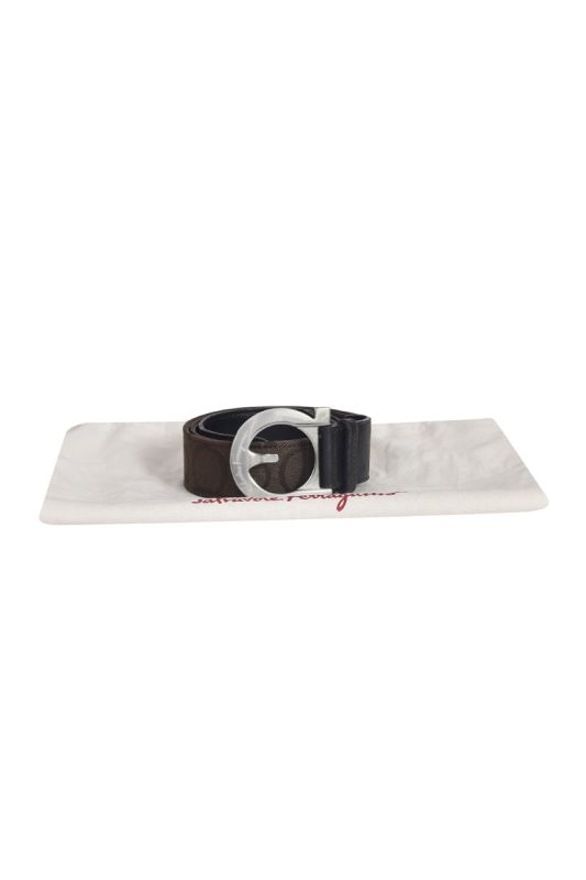 Salvatore Ferragamo Monogram Canvas Belt