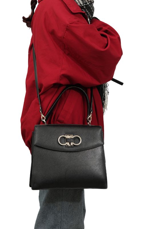 Salvatore Ferragamo Double Gancini Handbag