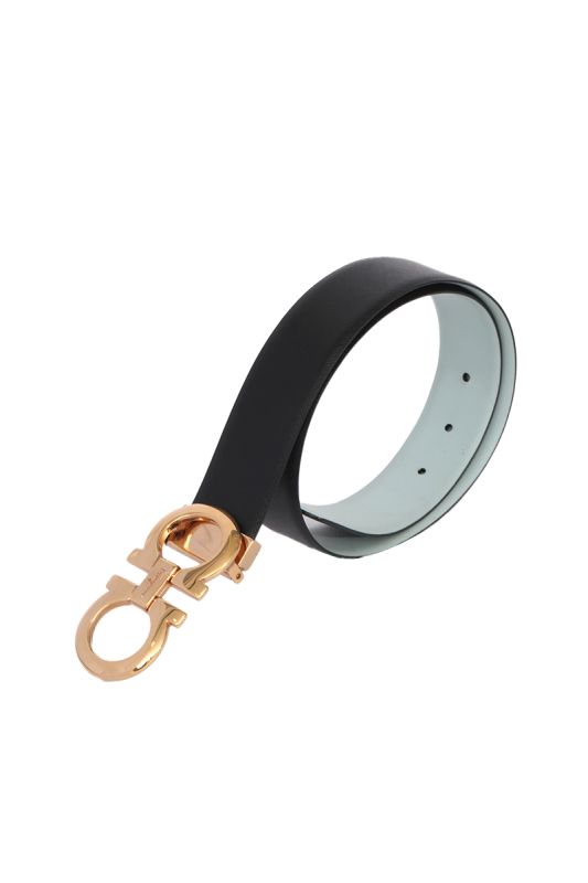 Salvatore Ferragamo Gancini 70 cm Golden Buckle Reversible  Belt