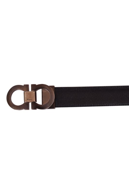 Salvatore Ferragamo Gancini Buckle Reversible Leather Belt