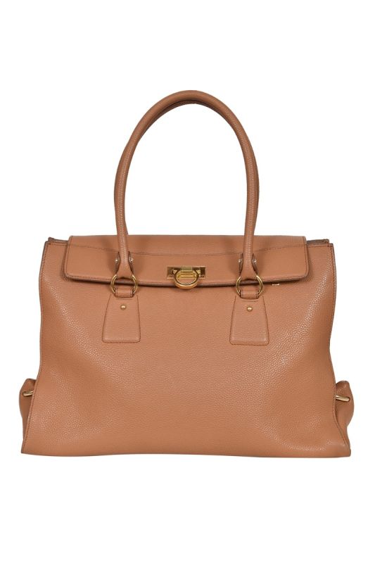 Salvatore Ferragamo Gancini Leather Handbag