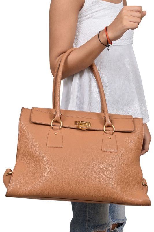 Salvatore Ferragamo Gancini Leather Handbag