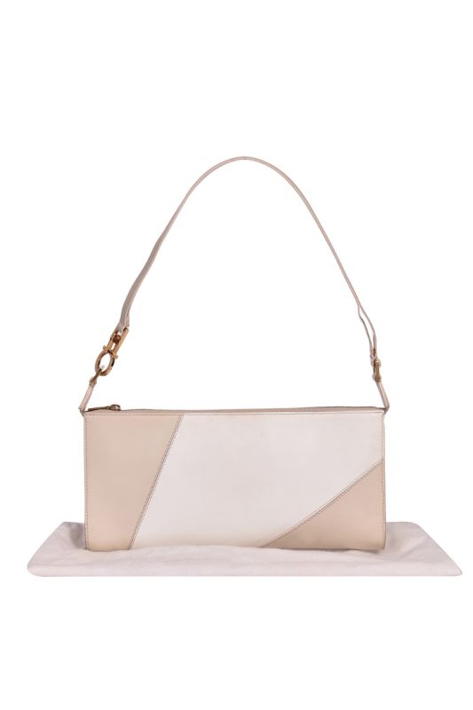 Salvatore Ferragamo Ivory White Canvas RazorBag