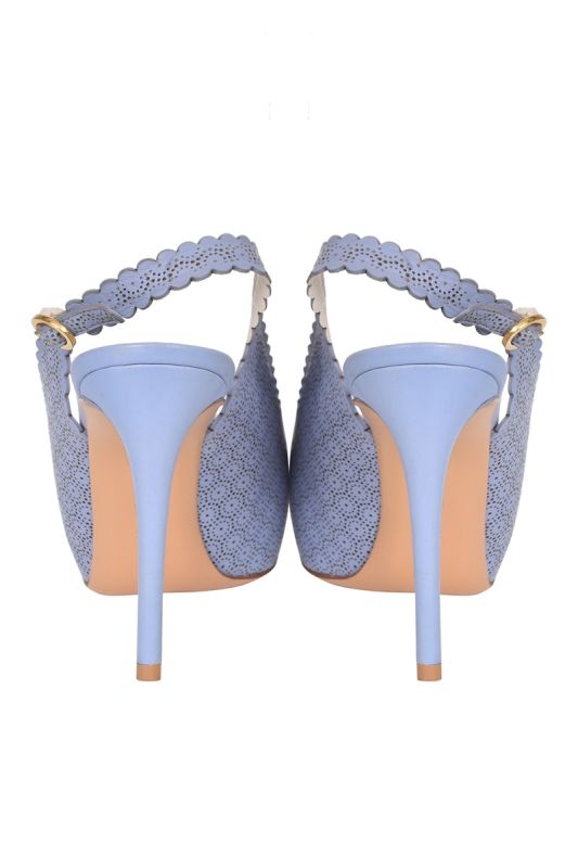 Salvatore Ferragamo Laser Cut Slingback Heels
