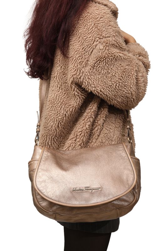 SALVATORE FERRAGAMO METALLIC CROSSBODY BAG