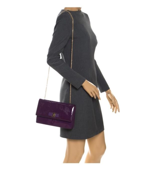 SALVATORE FERRAGAMO MISS VARA BOW FRONT FLAP BAG