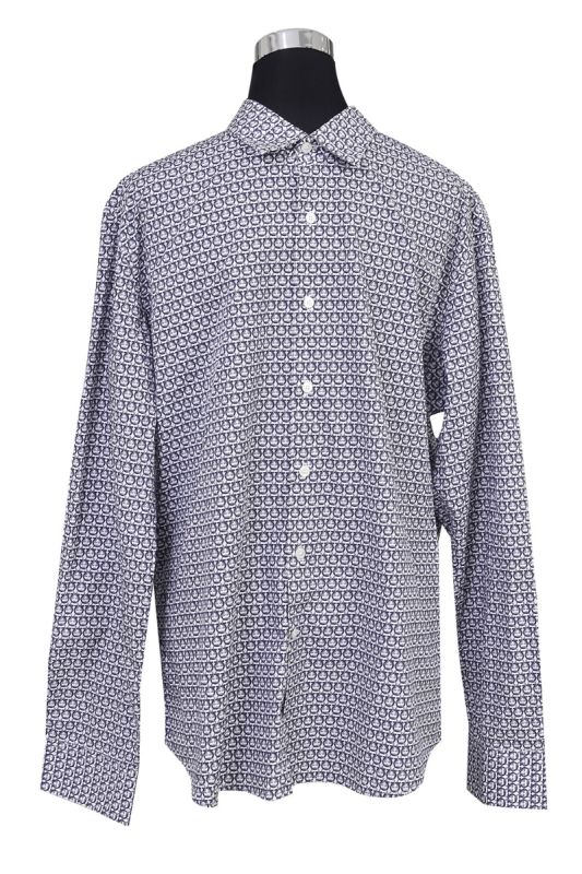 Salvatore Ferragamo Monogram Cotton Shirt