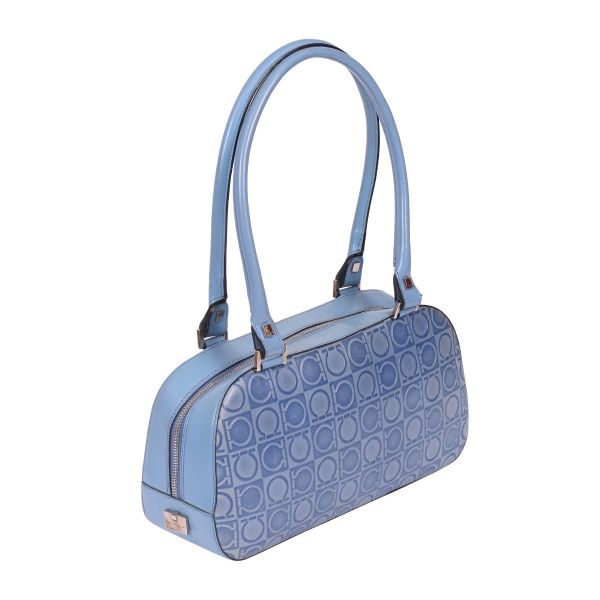 SALVATORE FERRAGAMO MONOGRAM LEATHER SHOULDER BAG
