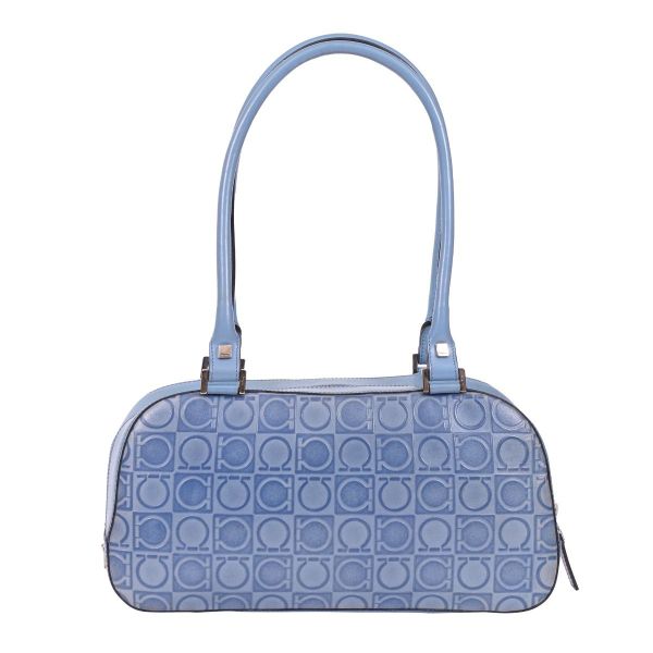 SALVATORE FERRAGAMO MONOGRAM LEATHER SHOULDER BAG