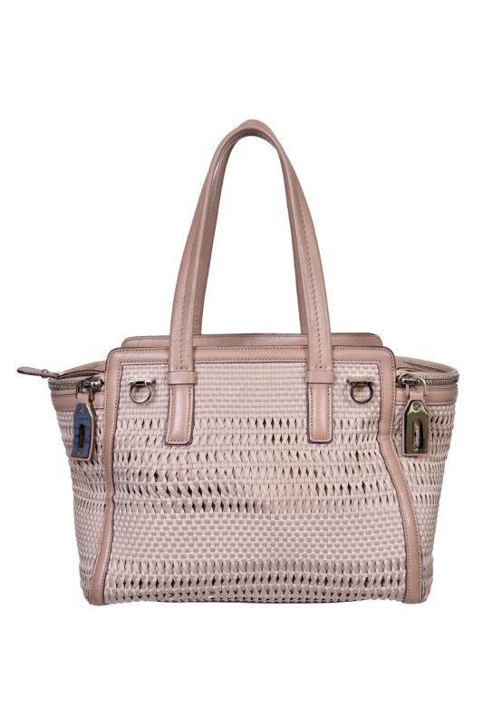 Salvatore Ferragamo Nylon Exterior Beige Handbag