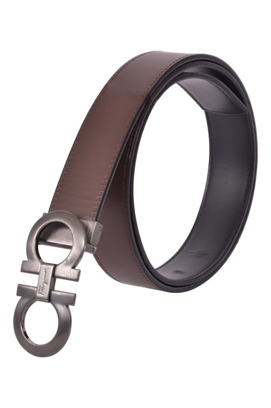 Salvatore Ferragamo Reversible Gancini Leather Belt