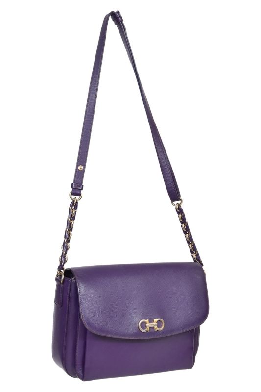Salvatore Ferragamo Saffiano Sandrine Shoulder Bag