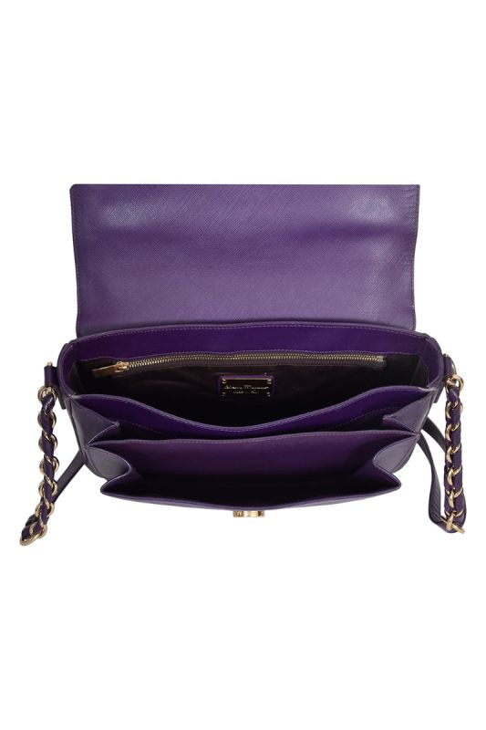 Salvatore Ferragamo Saffiano Sandrine Shoulder Bag
