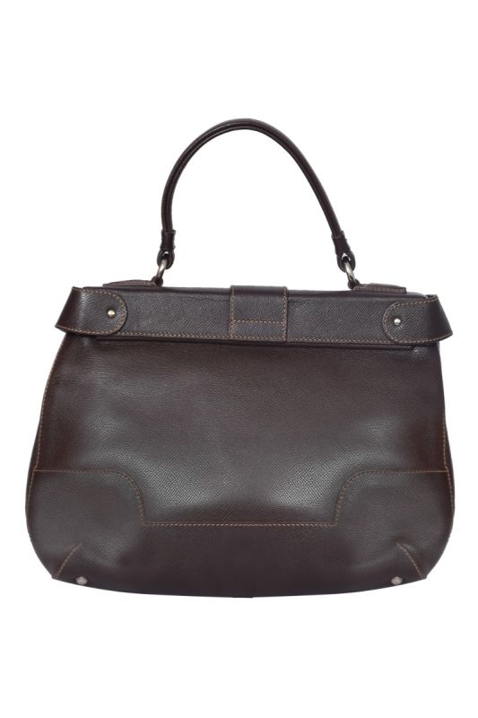 Salvatore Ferragamo Safiano Brown Leather Bag