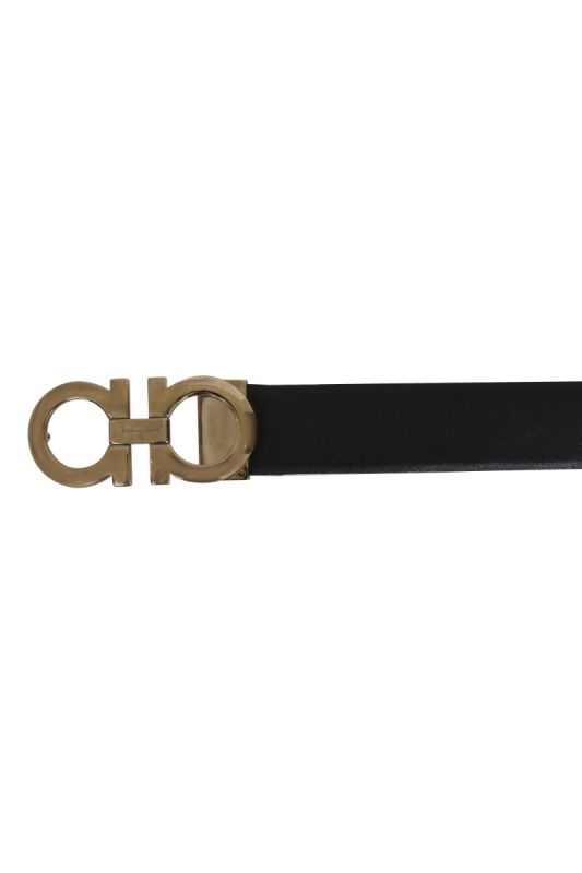Salvatore Ferragamo Silver Gancini Buckle Belt