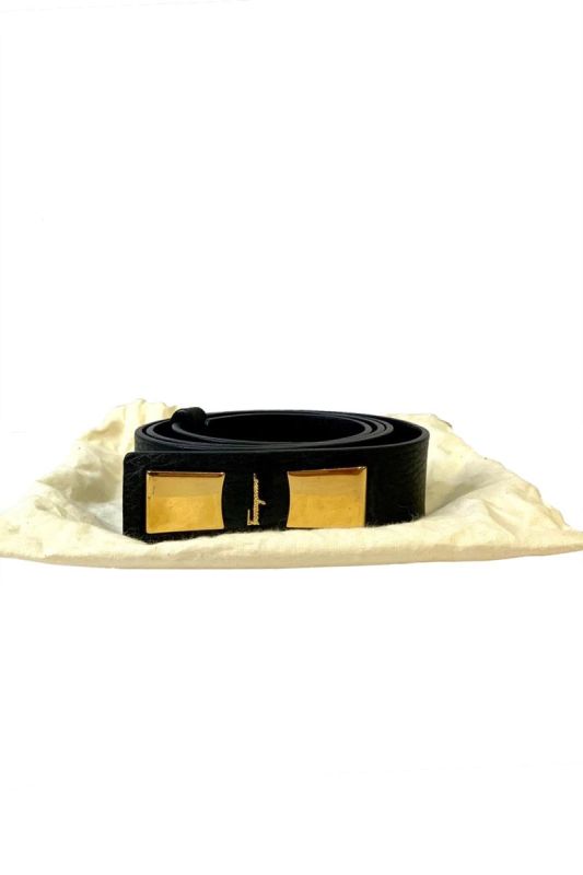 SALVATORE FERRAGAMO SLIM LEATHER BELT