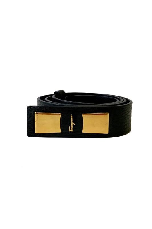 SALVATORE FERRAGAMO SLIM LEATHER BELT