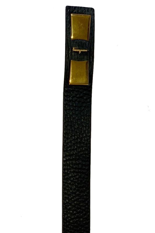 SALVATORE FERRAGAMO SLIM LEATHER BELT