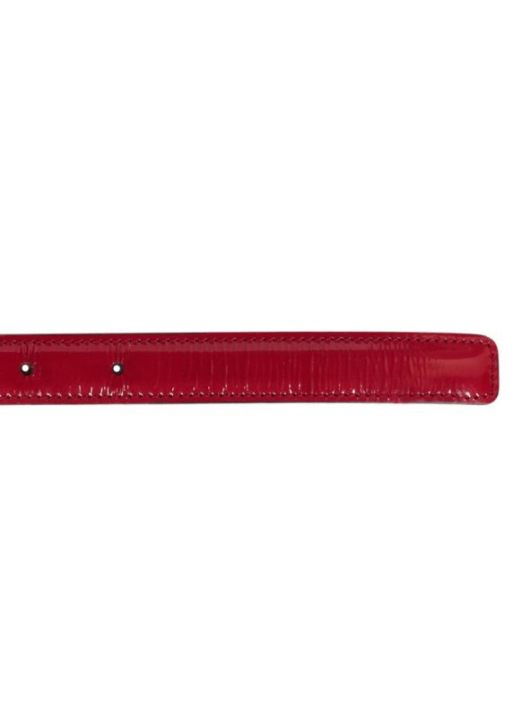 SALVATORE FERRAGAMO THIN RED VARA BOW BELT