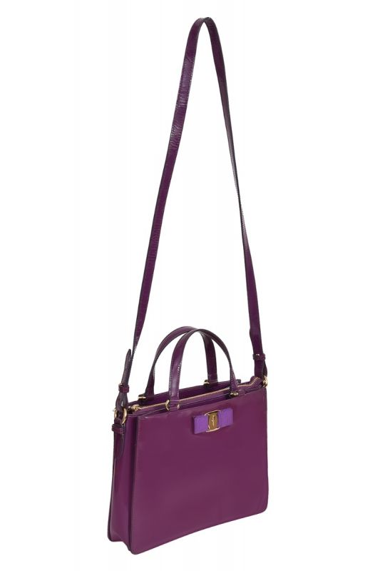 Salvatore Ferragamo Tracy Bow Patent Leather Bag