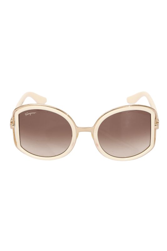 Salvatore Ferragamo White Framed Sunglasses
