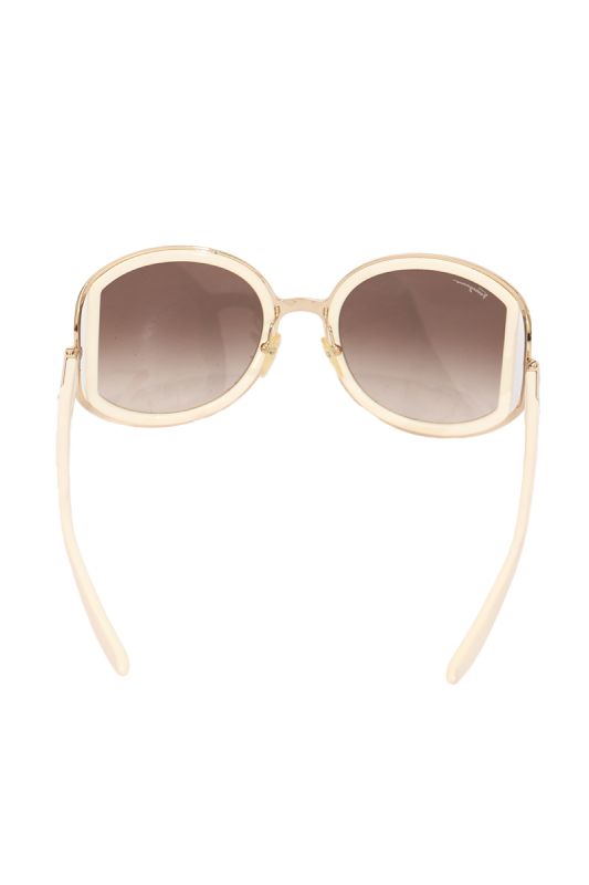 Salvatore Ferragamo White Framed Sunglasses