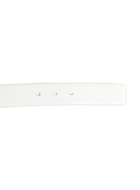 SALVATORE FERRAGAMO WHITE VARA BOW BELT