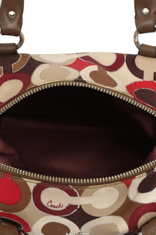 COACH SIGNATURE ART MONOGRAM SATIN BAG