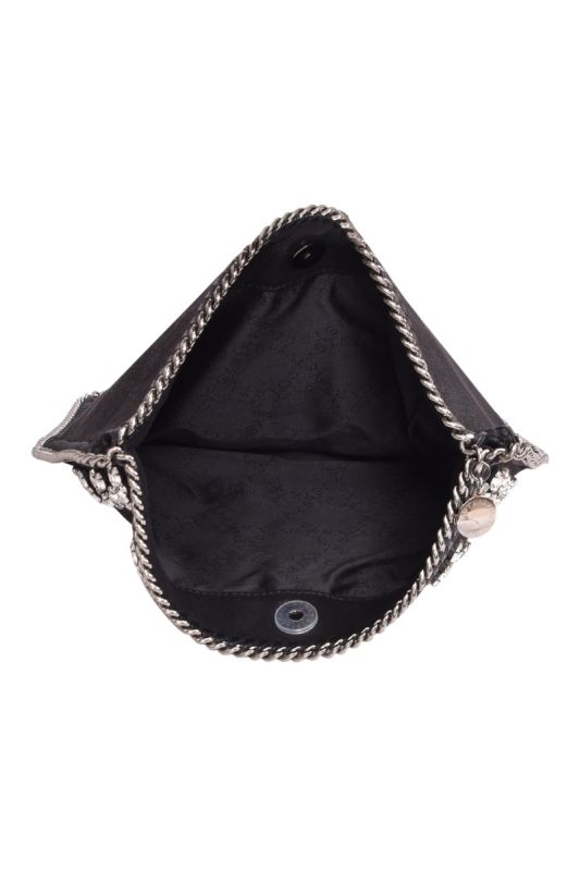 Stella Mc Cartney Crystal Embellished Falabella Foldover Clutch