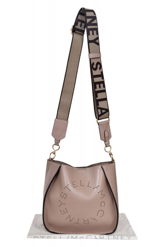 Stella Mc Cartney Laser Cut Brown Logo Sling Bag