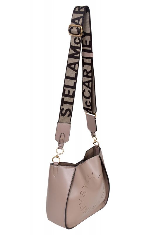 Stella Mc Cartney Laser Cut Brown Logo Sling Bag