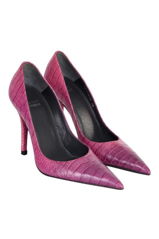 STUART WEITZMAN CROCODILE PATTERN PUMP
