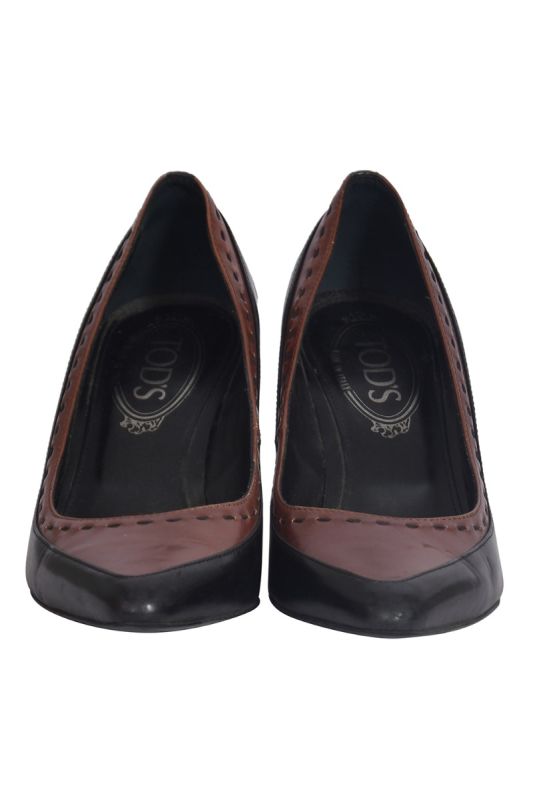 Tod’s Brown Leather Pointed Pumps