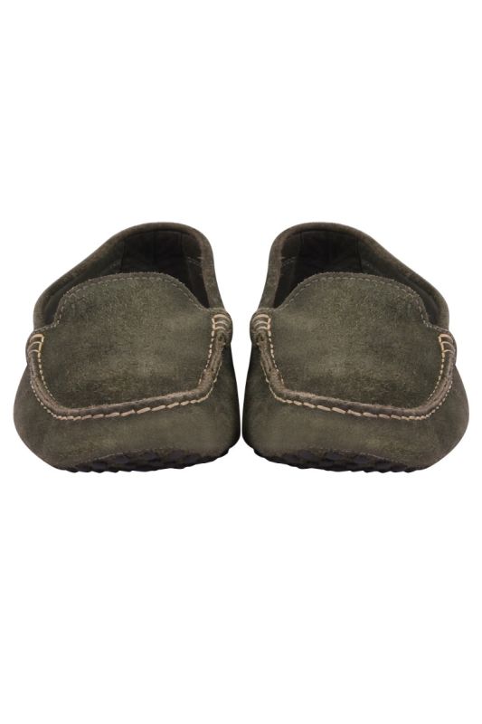Tod’s Green Suede Loafers