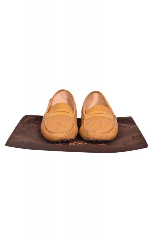 Tod Leather Laser Cut Casual Loafers