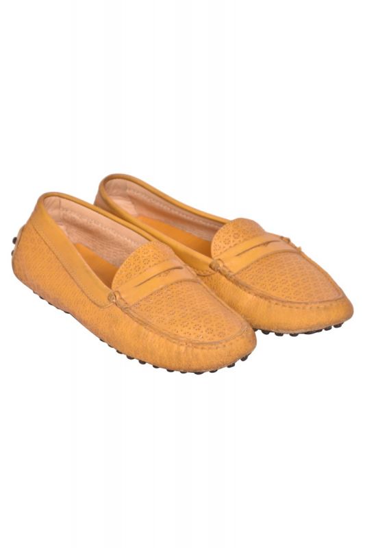 Tod Leather Laser Cut Casual Loafers