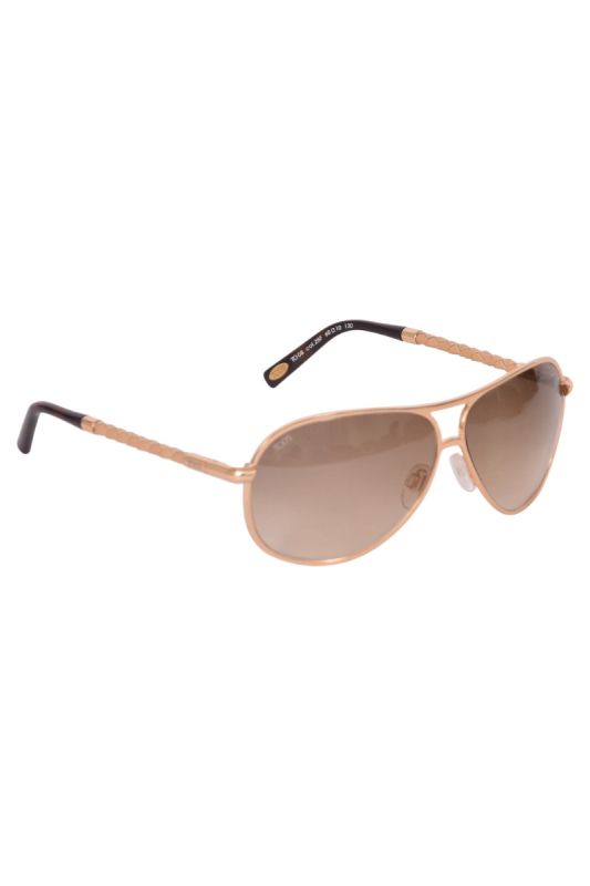 Tod’s Leather Woven Temple Aviator Sunglasses