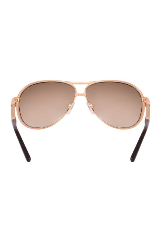 Tod’s Leather Woven Temple Aviator Sunglasses
