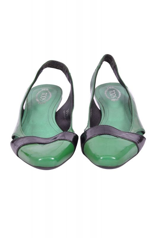 Tod’s Patent Leather Green Heels